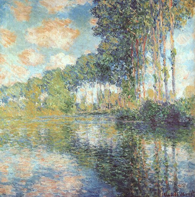 Claude Monet Poplars on Bank of River Epte China oil painting art